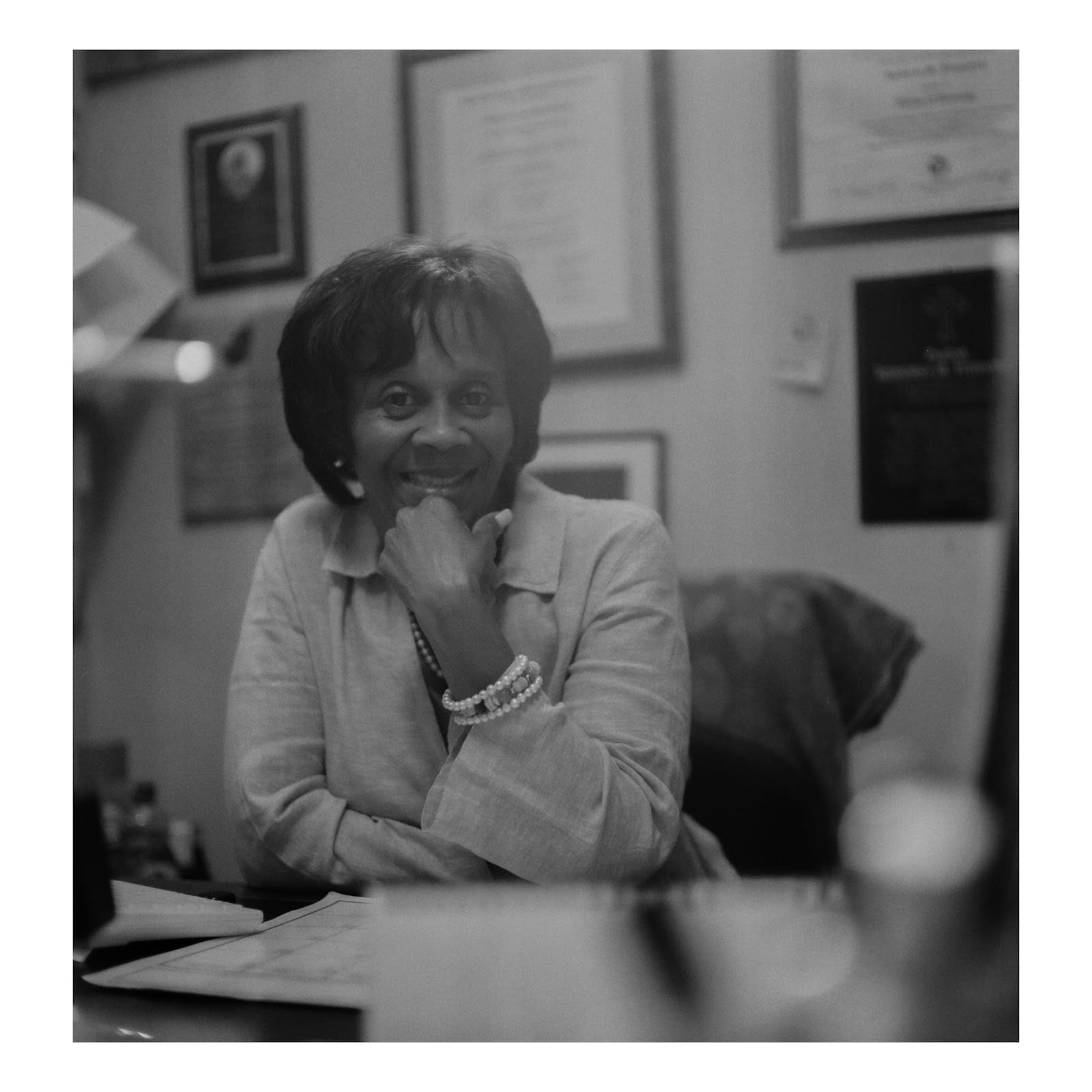 Pastor Reshorna at her desk. | Genesis Falls/15 West